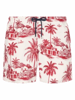 MC2 Saint Barth Mid-length Gustavia Swim-shorts With Toile De Jouy Print | AI CO-CREATED DESIGN BY RICKDICK - POWERED BY RED-EYE