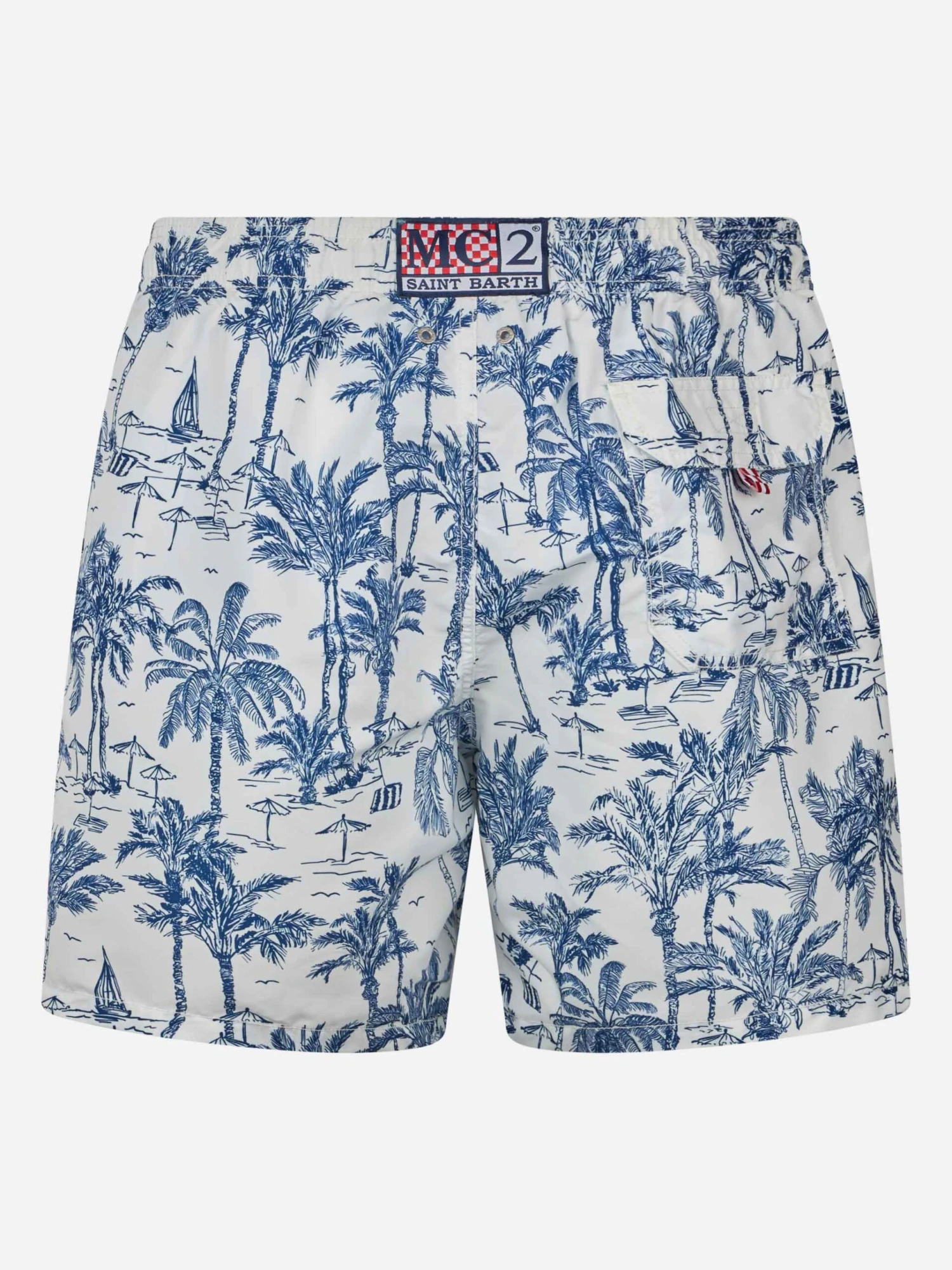 MC2 Saint Barth Mid-length Gustavia Swim-shorts With Toile De Jouy Print 4 MC2 Saint Barth Mid-length Gustavia Swim-shorts With Toile De Jouy Print - Image 2