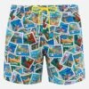 MC2 Saint Barth Man Mid-length Gustavia Swim-shorts With Postcard Mix Print | ALESSANDRO ENRIQUEZ SPECIAL EDITION
