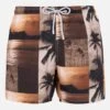 MC2 Saint Barth Man Mid-length Gustavia Swim-shorts With Photo Sunset Print|AI CO-CREATED DESIGN BY RICKDICK - POWERED BY RED-EYE -MC2 Saint Barth Shop UID GUS000104316F MAN SWIMSHORT BROWN AICO CREATEDDESIGNBYRICKDICK POWEREDBYRED EYE 1