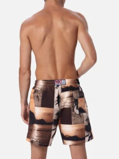 MC2 Saint Barth Man Mid-length Gustavia Swim-shorts With Photo Sunset Print|AI CO-CREATED DESIGN BY RICKDICK - POWERED BY RED-EYE 11 MC2 Saint Barth Man Mid-length Gustavia Swim-shorts With Photo Sunset Print|AI CO-CREATED DESIGN BY RICKDICK - POWERED BY RED-EYE -MC2 Saint Barth Shop UID GUS000104316F MAN SWIMSHORT BROWN 03