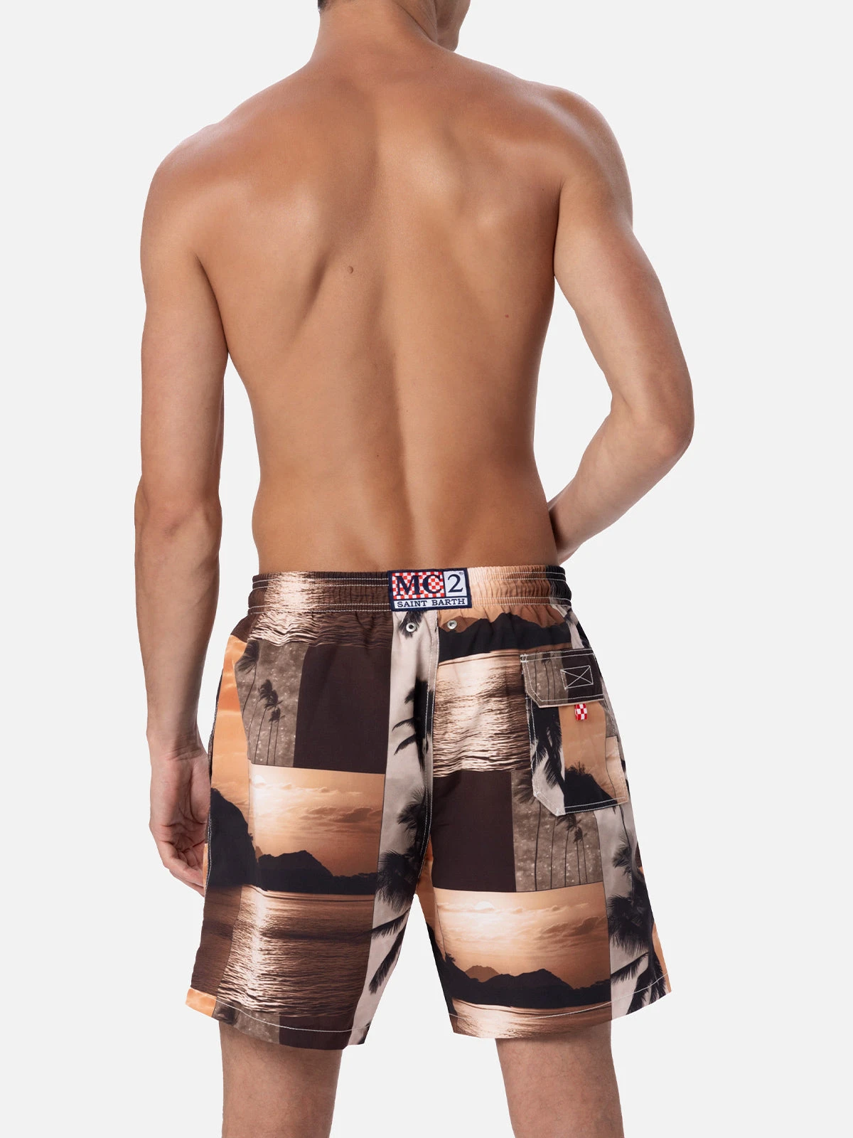 MC2 Saint Barth Man Mid-length Gustavia Swim-shorts With Photo Sunset Print|AI CO-CREATED DESIGN BY RICKDICK - POWERED BY RED-EYE 7 MC2 Saint Barth Man Mid-length Gustavia Swim-shorts With Photo Sunset Print|AI CO-CREATED DESIGN BY RICKDICK - POWERED BY RED-EYE - Image 5