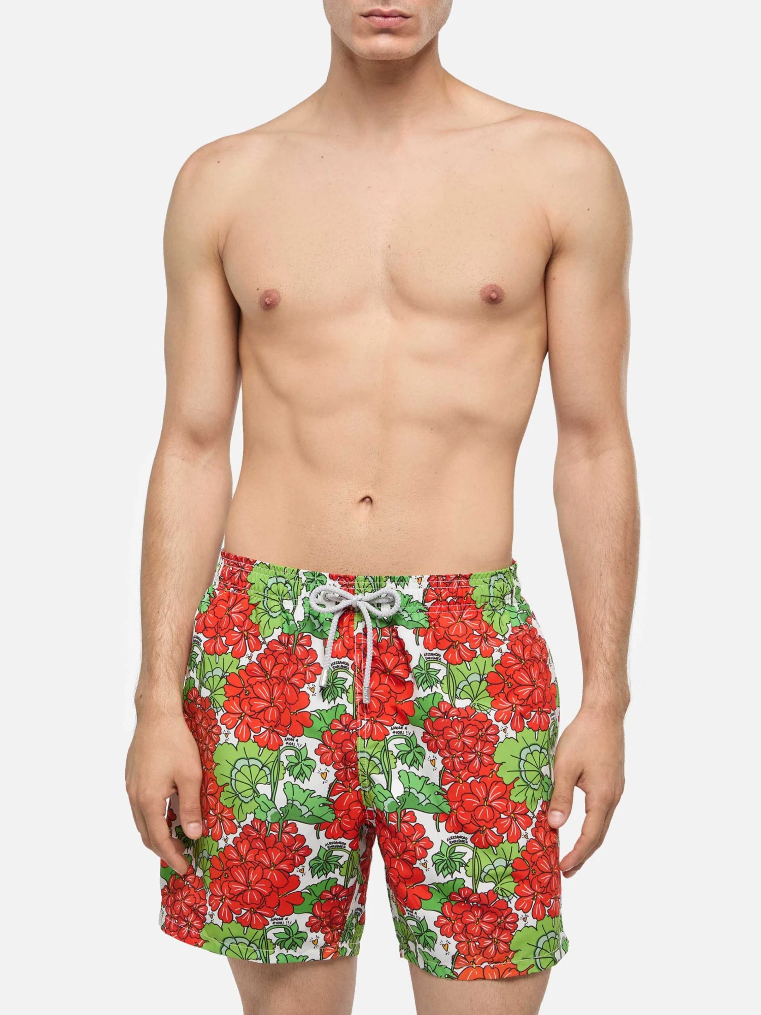 MC2 Saint Barth Mid-length Gustavia Swim-shorts With Flower Print | ALESSANDRO ENRIQUEZ SPECIAL EDITION 5 MC2 Saint Barth Mid-length Gustavia Swim-shorts With Flower Print | ALESSANDRO ENRIQUEZ SPECIAL EDITION - Image 3