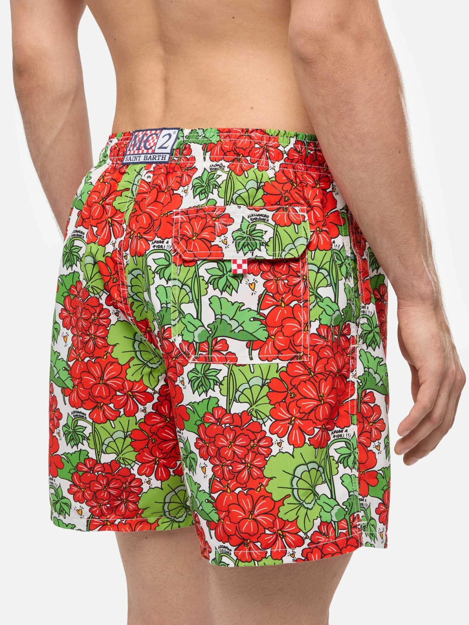 MC2 Saint Barth Mid-length Gustavia Swim-shorts With Flower Print | ALESSANDRO ENRIQUEZ SPECIAL EDITION 8 MC2 Saint Barth Mid-length Gustavia Swim-shorts With Flower Print | ALESSANDRO ENRIQUEZ SPECIAL EDITION - Image 6