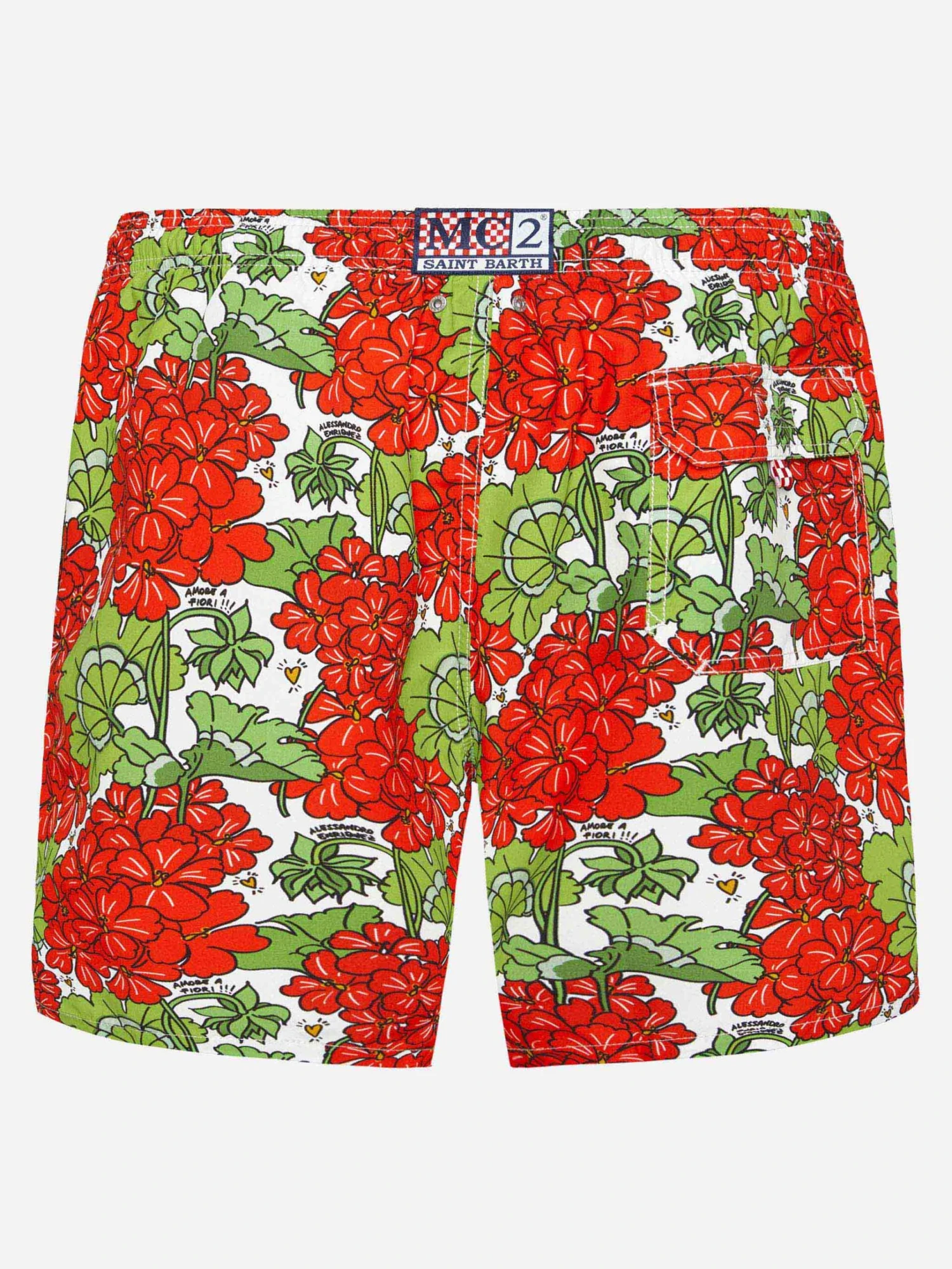 MC2 Saint Barth Mid-length Gustavia Swim-shorts With Flower Print | ALESSANDRO ENRIQUEZ SPECIAL EDITION 4 MC2 Saint Barth Mid-length Gustavia Swim-shorts With Flower Print | ALESSANDRO ENRIQUEZ SPECIAL EDITION - Image 2