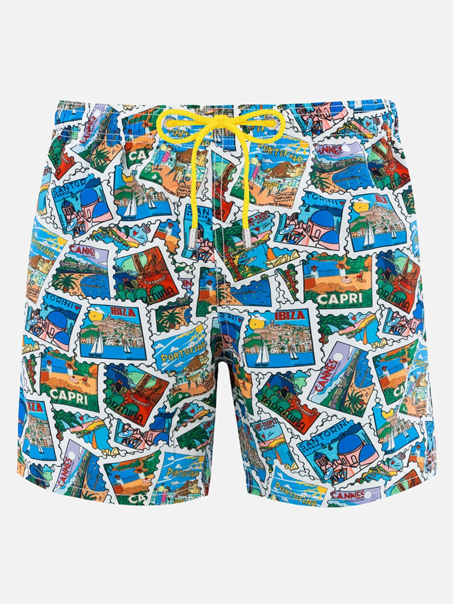 MC2 Saint Barth Mid-length Gustavia Swim-shorts With Postcard Print | ALESSANDRO ENRIQUEZ SPECIAL EDITION 3 MC2 Saint Barth Mid-length Gustavia Swim-shorts With Postcard Print | ALESSANDRO ENRIQUEZ SPECIAL EDITION