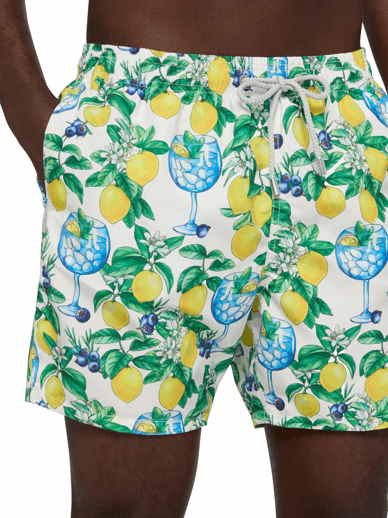 MC2 Saint Barth Mid-length Gustavia Swim-shorts With Gin And Lemons Print 6 MC2 Saint Barth Mid-length Gustavia Swim-shorts With Gin And Lemons Print - Image 4