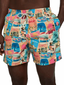 MC2 Saint Barth Mid-length Gustavia Swim-shorts With Ibiza Postcard Print | AI CO-CREATED DESIGN BY RICKDICK - POWERED BY RED-EYE -MC2 Saint Barth Shop UID GUS000105536H MAN SWIMSHORT WHITE POSTCARDPLACES AIBYRICKDICK 20250507103510 2