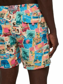 MC2 Saint Barth Mid-length Gustavia Swim-shorts With Ibiza Postcard Print | AI CO-CREATED DESIGN BY RICKDICK - POWERED BY RED-EYE -MC2 Saint Barth Shop UID GUS000105536H MAN SWIMSHORT WHITE POSTCARDPLACES AIBYRICKDICK 20250507103510 4