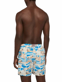 MC2 Saint Barth Mid-length Gustavia Swim-shorts With Mykonos Postcard Print | AI CO-CREATED DESIGN BY RICKDICK - POWERED BY RED-EYE -MC2 Saint Barth Shop UID GUS000105537H MAN SWIMSHORT WHITE POSTCARDPLACES AIBYRICKDICK 20250507110008 3