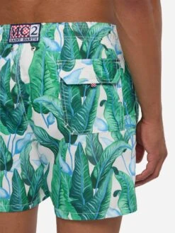 Tropical Leaf Print Mid-length Swim Shorts 13 Tropical Leaf Print Mid-length Swim Shorts -MC2 Saint Barth Shop UID GUS0001ARIE01 MAN SWIMSHORT GREEN MC2 MC2 20250704173518 4