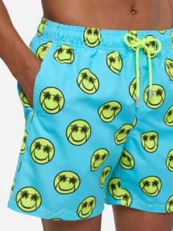 Palm Smile Mid-length Swim Shorts -MC2 Saint Barth Shop UID GUS0001PLSL56 MAN SWIMSHORT BLUE MC2 MC2 20250704173518 2
