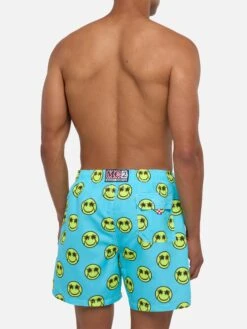 Palm Smile Mid-length Swim Shorts -MC2 Saint Barth Shop UID GUS0001PLSL56 MAN SWIMSHORT BLUE MC2 MC2 20250704173518 3