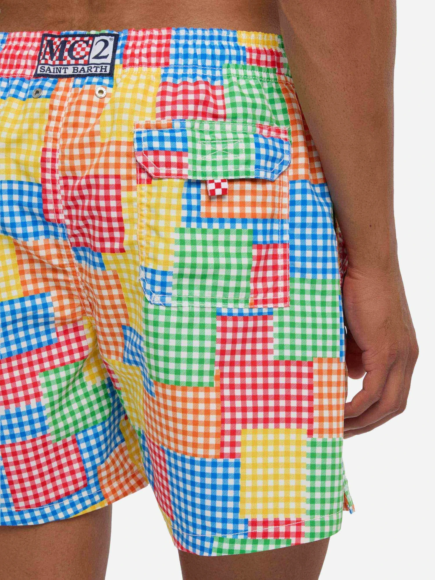 Multicolor Gingham Man Swim Shorts 8 Multicolor Gingham Man Swim Shorts - Image 6