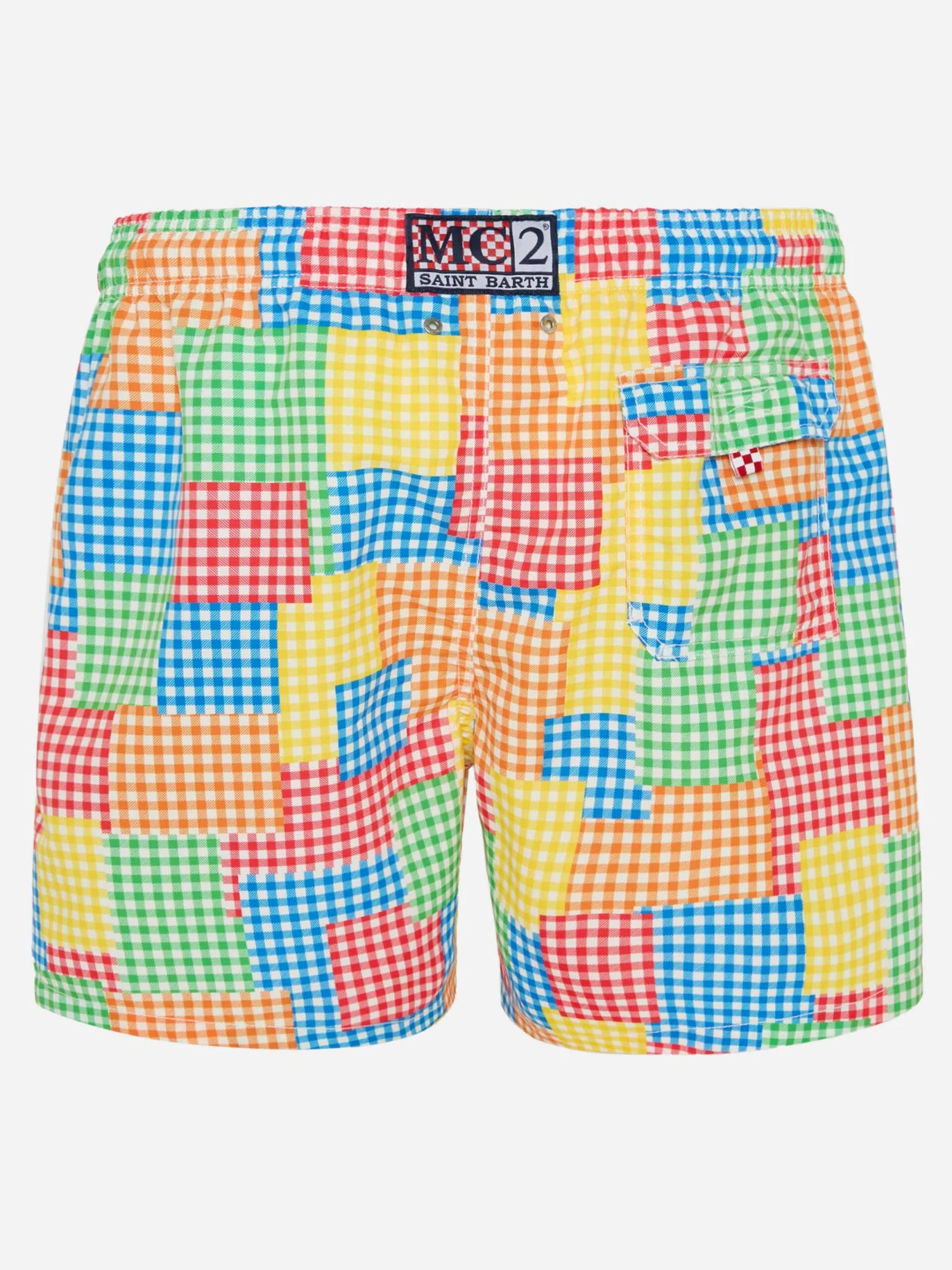 Multicolor Gingham Man Swim Shorts 4 Multicolor Gingham Man Swim Shorts - Image 2