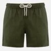 MC2 Saint Barth Man Mid-length Military Green Linen Swim-shorts Gustavia -MC2 Saint Barth Shop UID GUS000800270F Man military green linen swim shorts Gustavia 1