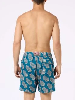 MC2 Saint Barth Man Mid-length Linen Swim-shorts Gustavia With -MC2 Saint Barth Shop UID GUS000800629F MAN SWIMSHORT BLUENAVY 20240618073500 5