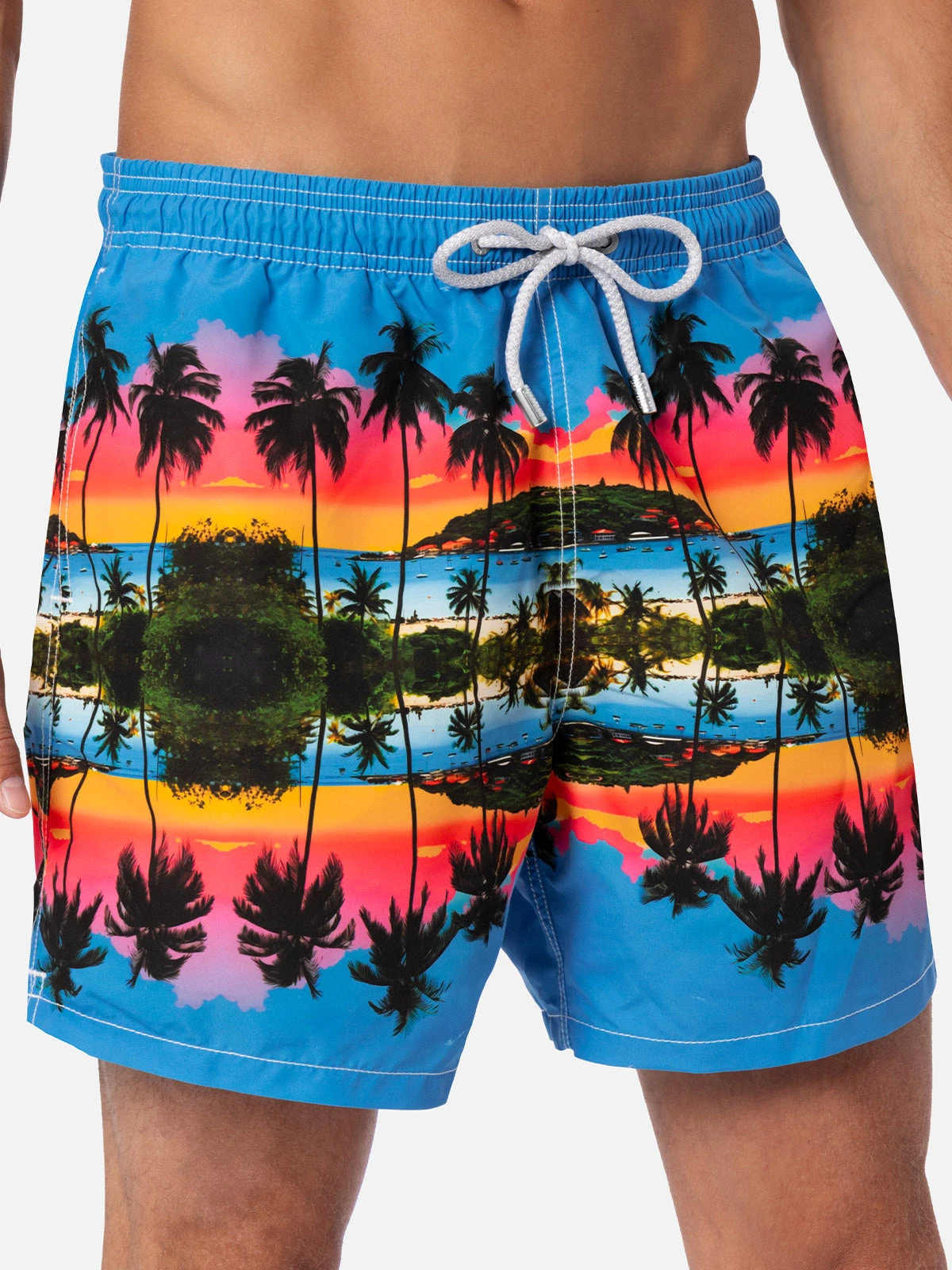 MC2 Saint Barth Man Mid-length Gustavia Swim-shorts With Palms Landscape Placed Print|AI CO-CREATED DESIGN BY RICKDICK - POWERED BY RED-EYE 6 MC2 Saint Barth Man Mid-length Gustavia Swim-shorts With Palms Landscape Placed Print|AI CO-CREATED DESIGN BY RICKDICK - POWERED BY RED-EYE - Image 4