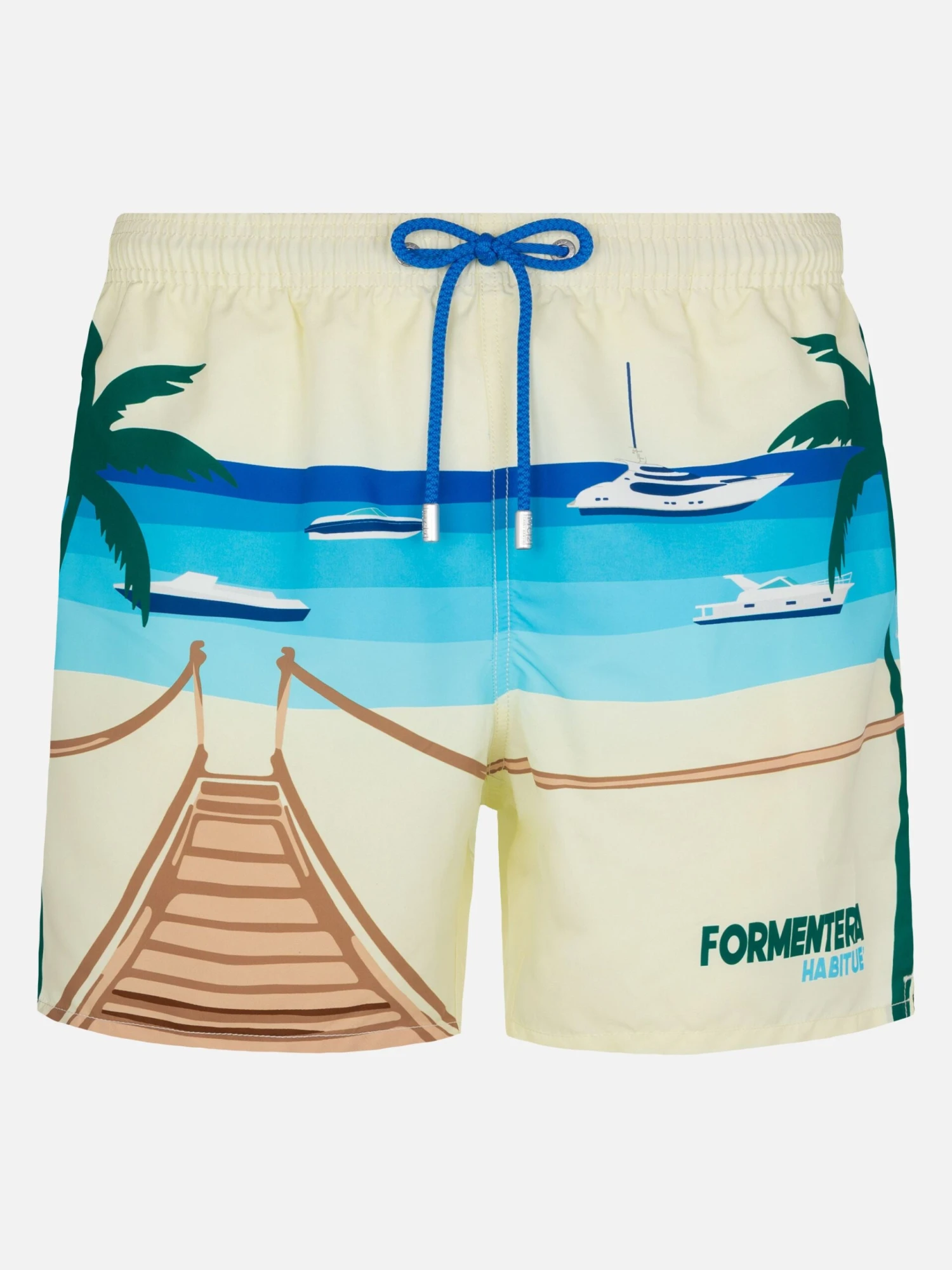 MC2 Saint Barth Mid-length Gustavia Swim-shorts With Formentera Postcard Placed Print 3 MC2 Saint Barth Mid-length Gustavia Swim-shorts With Formentera Postcard Placed Print