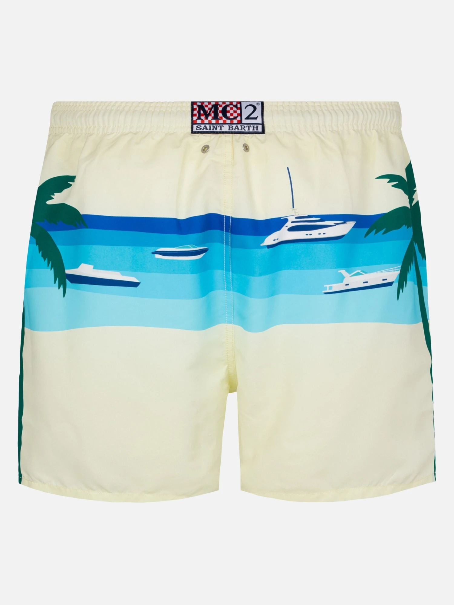 MC2 Saint Barth Mid-length Gustavia Swim-shorts With Formentera Postcard Placed Print 4 MC2 Saint Barth Mid-length Gustavia Swim-shorts With Formentera Postcard Placed Print - Image 2
