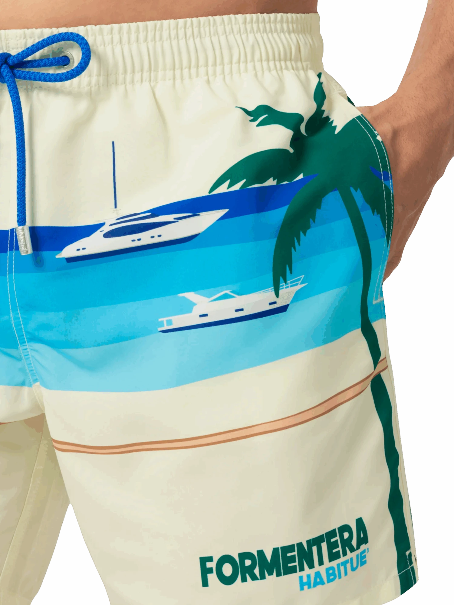 MC2 Saint Barth Mid-length Gustavia Swim-shorts With Formentera Postcard Placed Print 7 MC2 Saint Barth Mid-length Gustavia Swim-shorts With Formentera Postcard Placed Print - Image 5