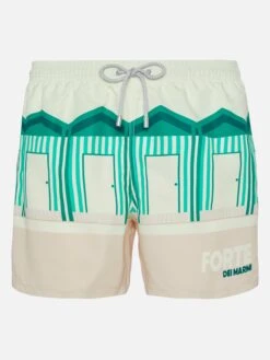 MC2 Saint Barth Mid-length Gustavia Swim-shorts With Forte Dei Marmi Postcard Placed Print