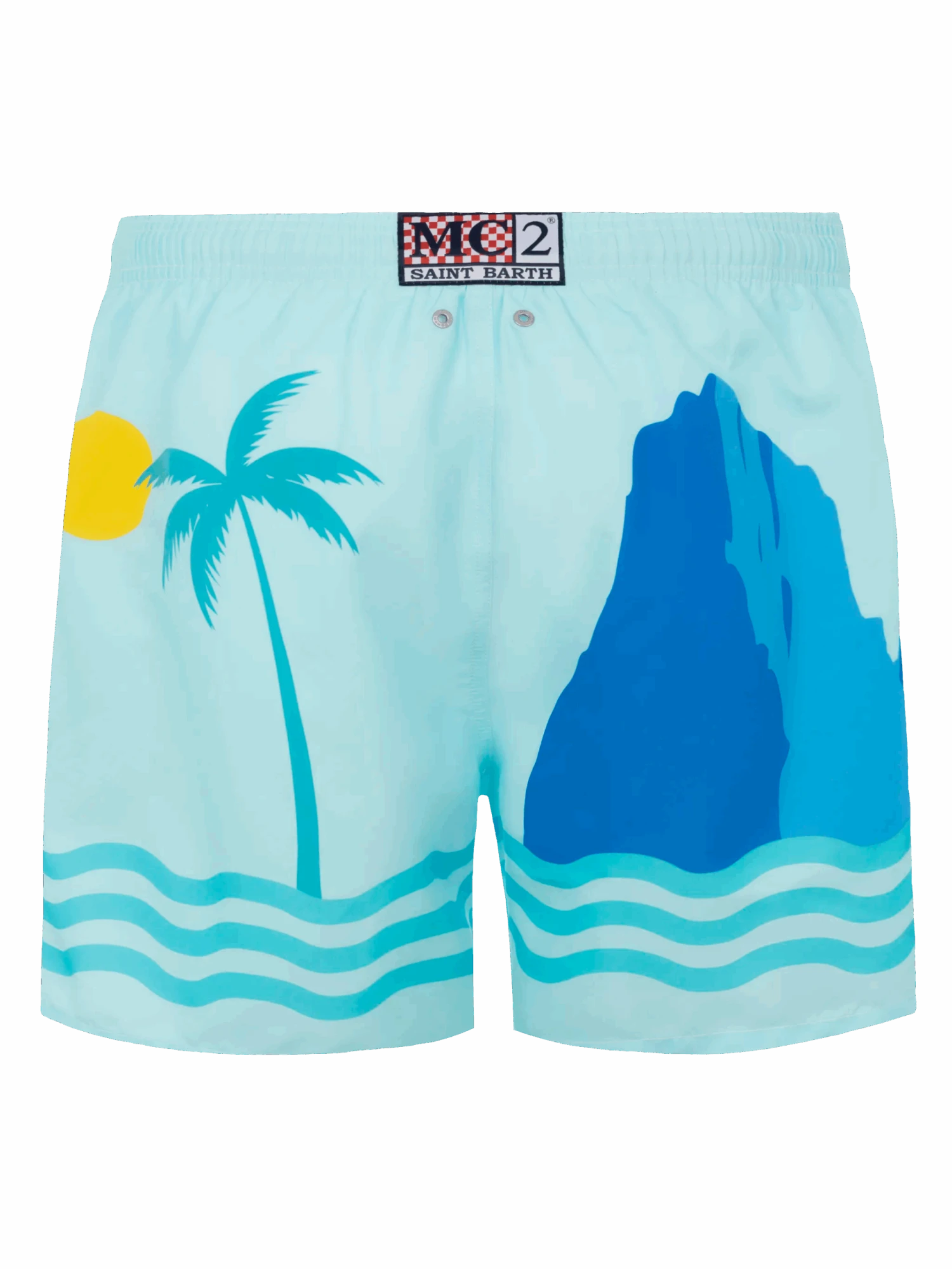 MC2 Saint Barth Mid-length Gustavia Swim-shorts With Ibiza Postcard Placed Print 4 MC2 Saint Barth Mid-length Gustavia Swim-shorts With Ibiza Postcard Placed Print - Image 2