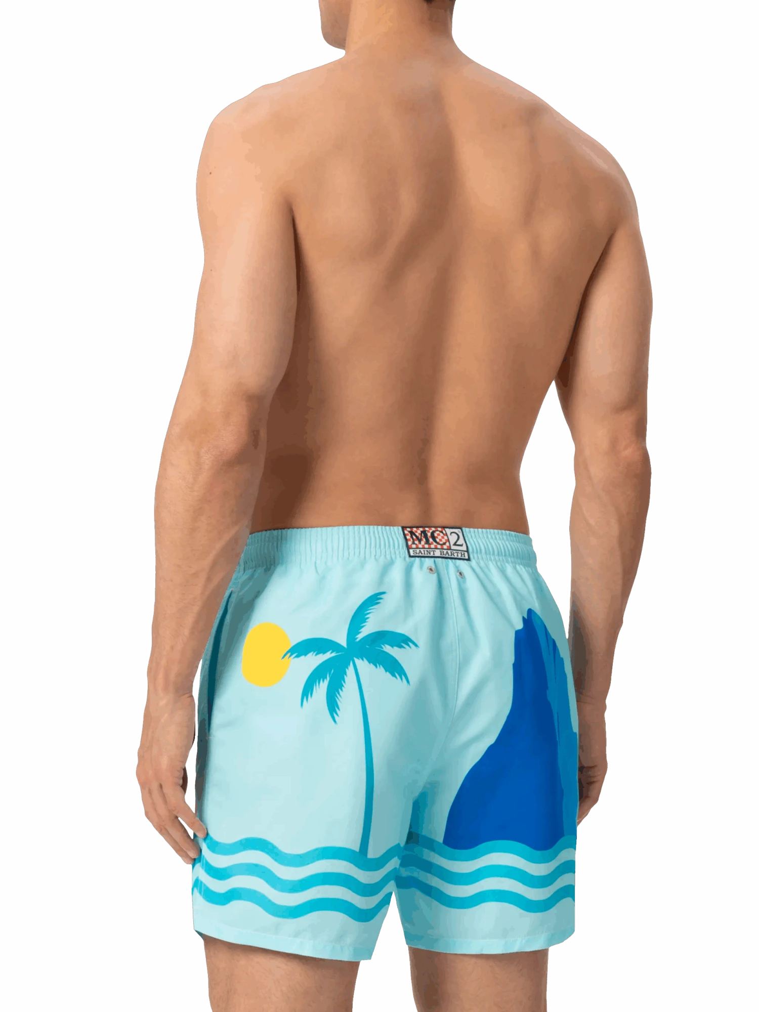 MC2 Saint Barth Mid-length Gustavia Swim-shorts With Ibiza Postcard Placed Print 6 MC2 Saint Barth Mid-length Gustavia Swim-shorts With Ibiza Postcard Placed Print - Image 4