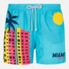 MC2 Saint Barth Mid-length Gustavia Swim-shorts With Miami Postcard Placed Print 2 MC2 Saint Barth Mid-length Gustavia Swim-shorts With Miami Postcard Placed Print -MC2 Saint Barth Shop UID GUS000902658H MAN SWIMSHORT GREEN 20250320160000 01