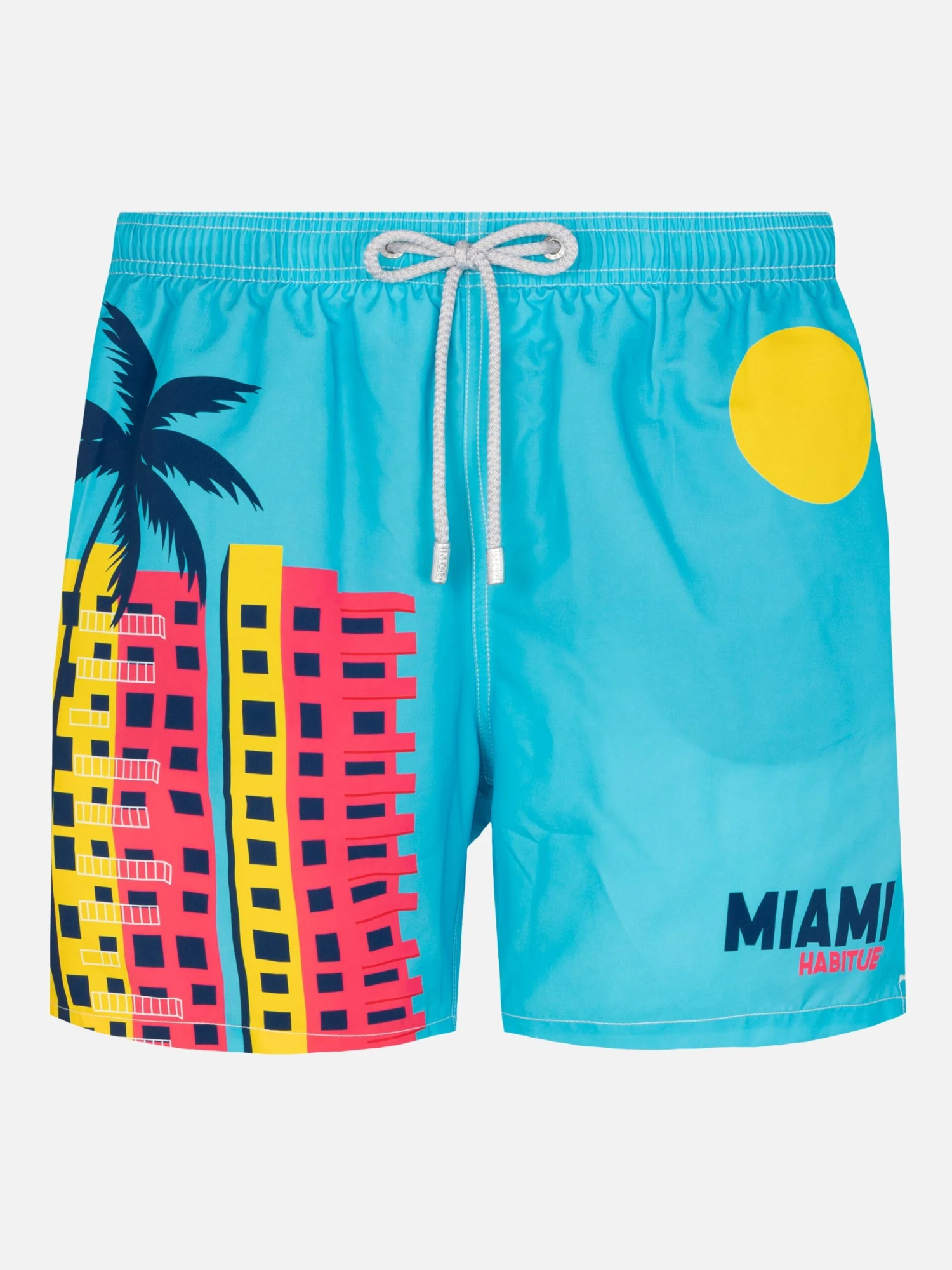 MC2 Saint Barth Mid-length Gustavia Swim-shorts With Miami Postcard Placed Print 3 MC2 Saint Barth Mid-length Gustavia Swim-shorts With Miami Postcard Placed Print
