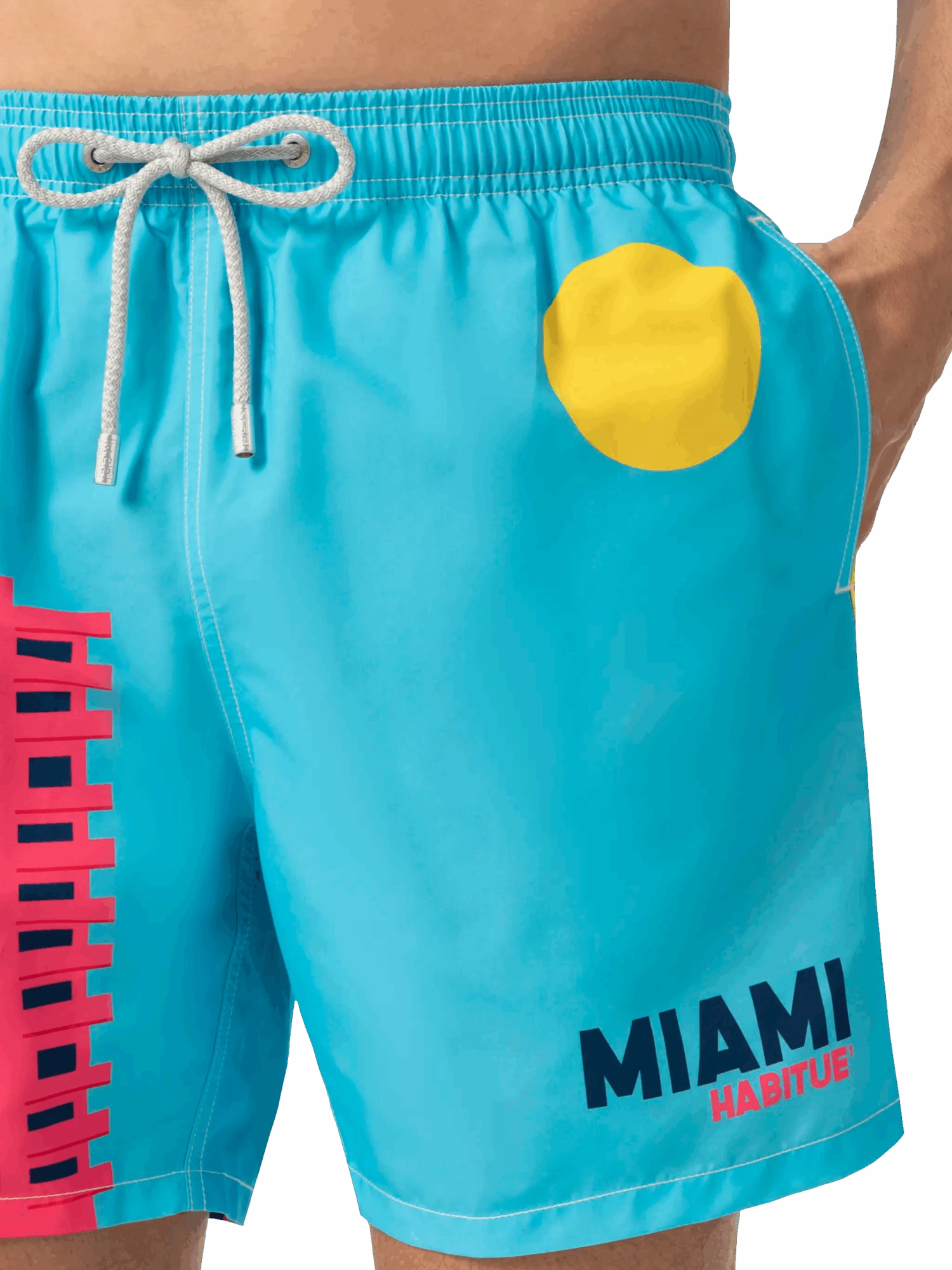 MC2 Saint Barth Mid-length Gustavia Swim-shorts With Miami Postcard Placed Print 7 MC2 Saint Barth Mid-length Gustavia Swim-shorts With Miami Postcard Placed Print - Image 5