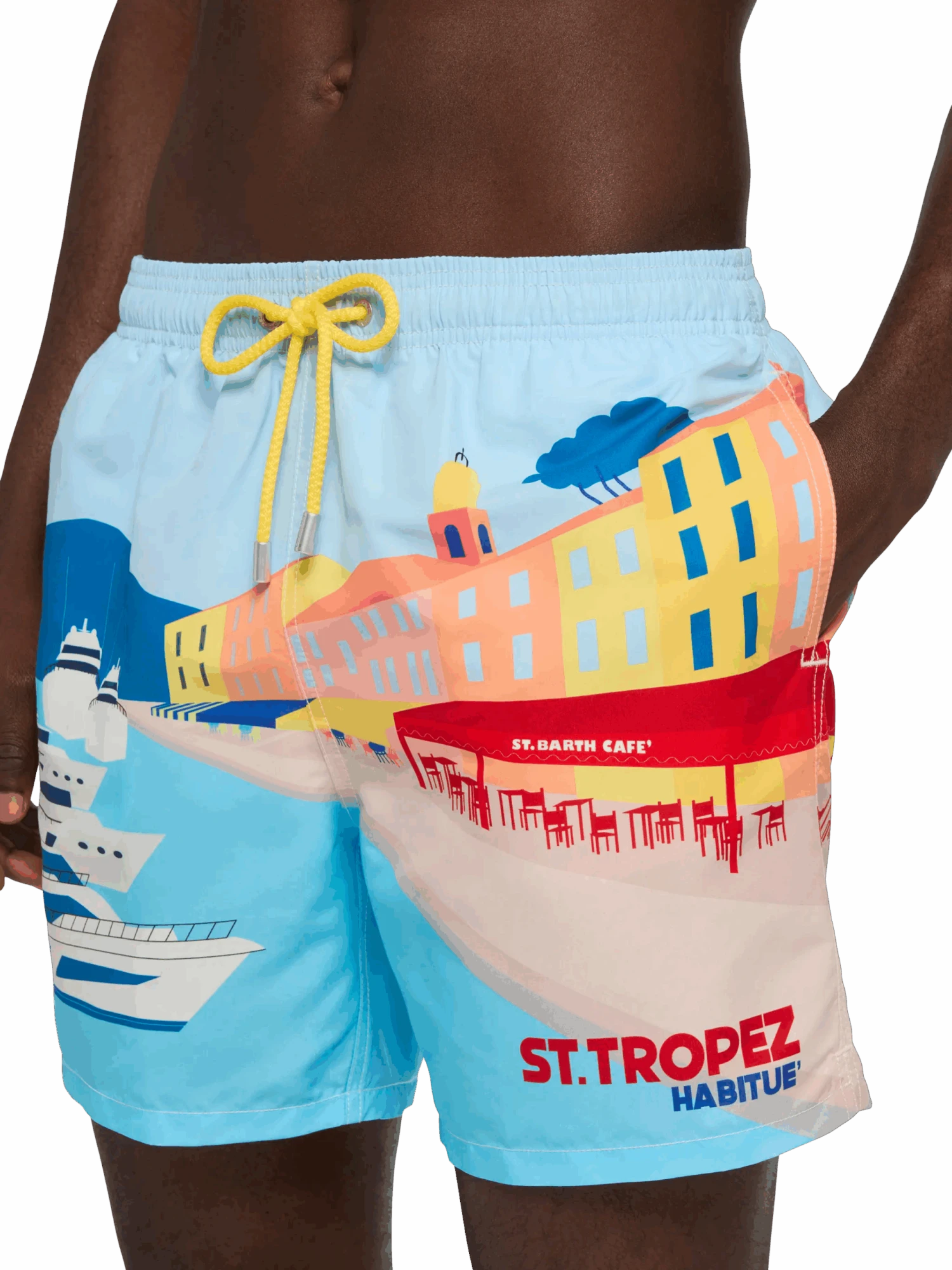 MC2 Saint Barth Mid-length Gustavia Swim-shorts With St. Tropez Postcard Placed Print 6 MC2 Saint Barth Mid-length Gustavia Swim-shorts With St. Tropez Postcard Placed Print - Image 4