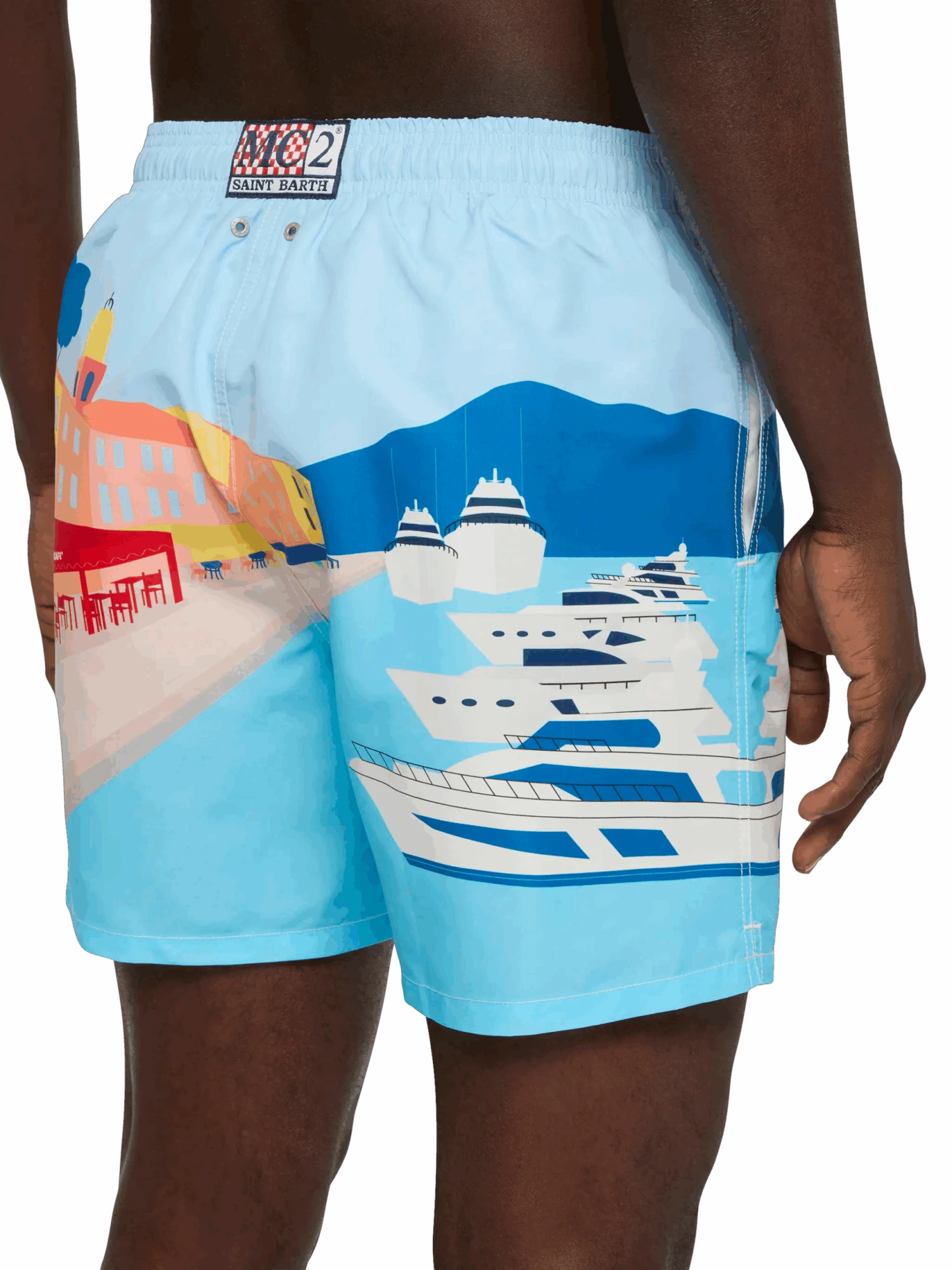 MC2 Saint Barth Mid-length Gustavia Swim-shorts With St. Tropez Postcard Placed Print 8 MC2 Saint Barth Mid-length Gustavia Swim-shorts With St. Tropez Postcard Placed Print - Image 6