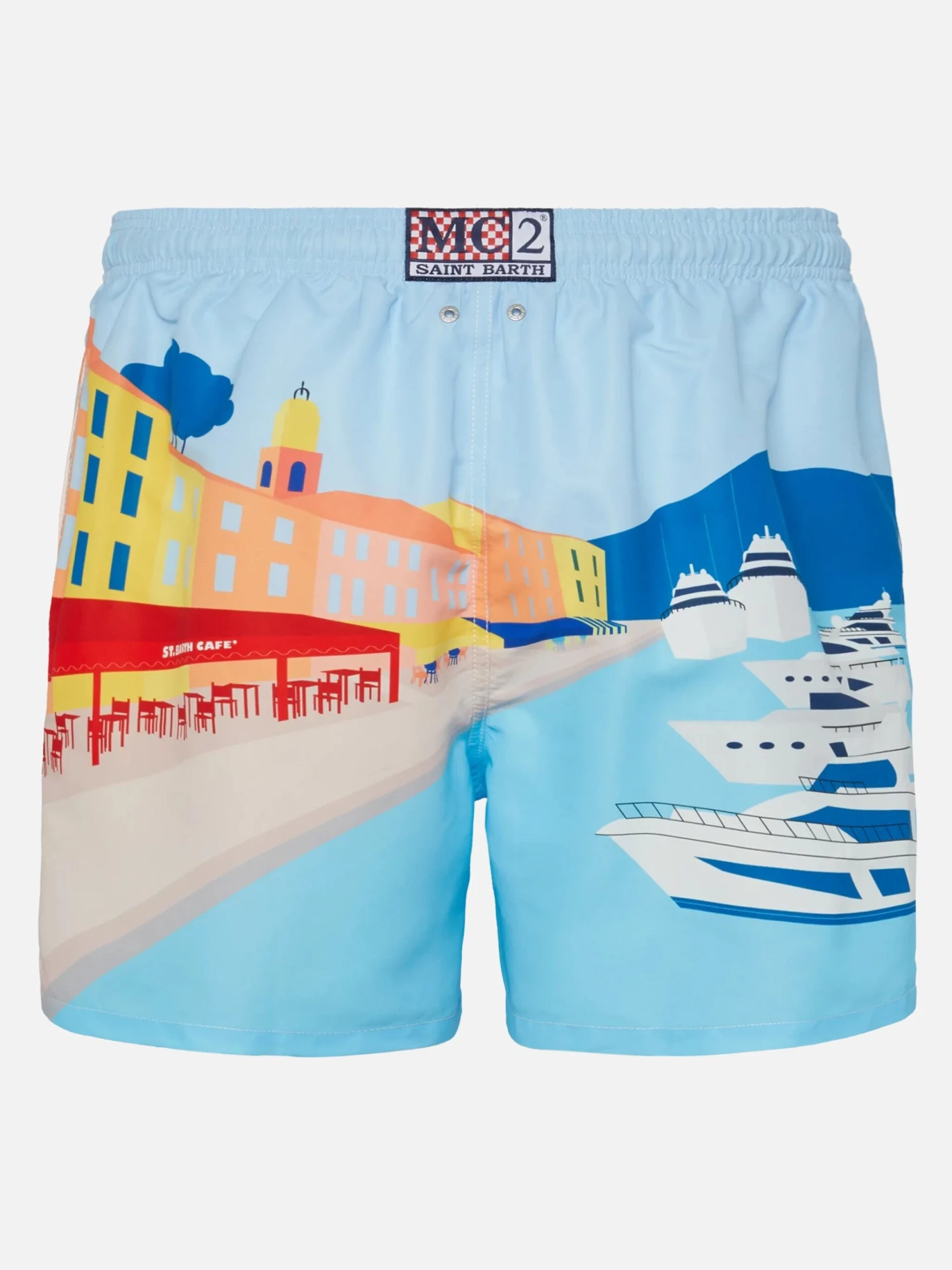 MC2 Saint Barth Mid-length Gustavia Swim-shorts With St. Tropez Postcard Placed Print 4 MC2 Saint Barth Mid-length Gustavia Swim-shorts With St. Tropez Postcard Placed Print - Image 2