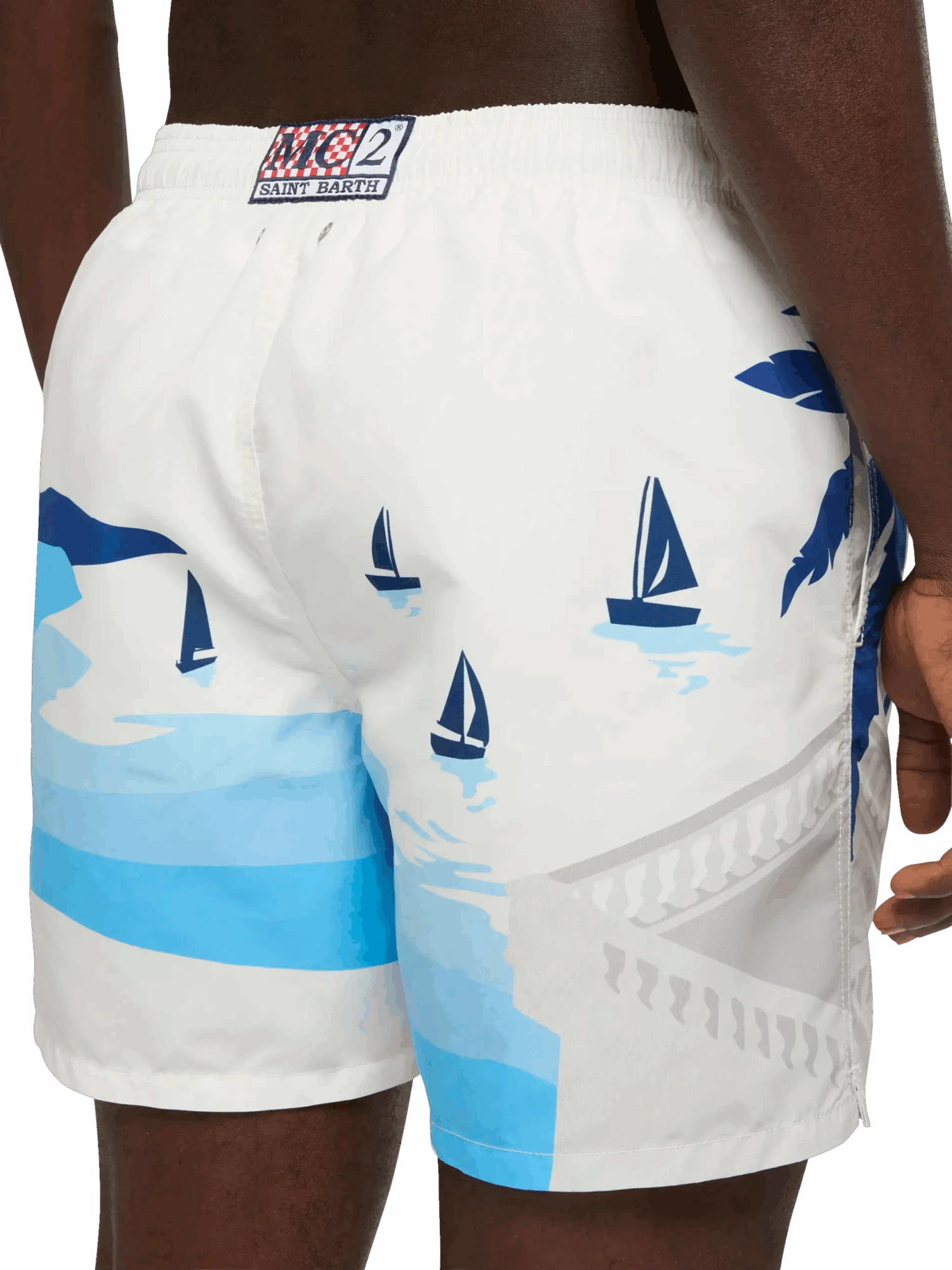 MC2 Saint Barth Mid-length Gustavia Swim-shorts With Cannes Postcard Placed Print 8 MC2 Saint Barth Mid-length Gustavia Swim-shorts With Cannes Postcard Placed Print - Image 6
