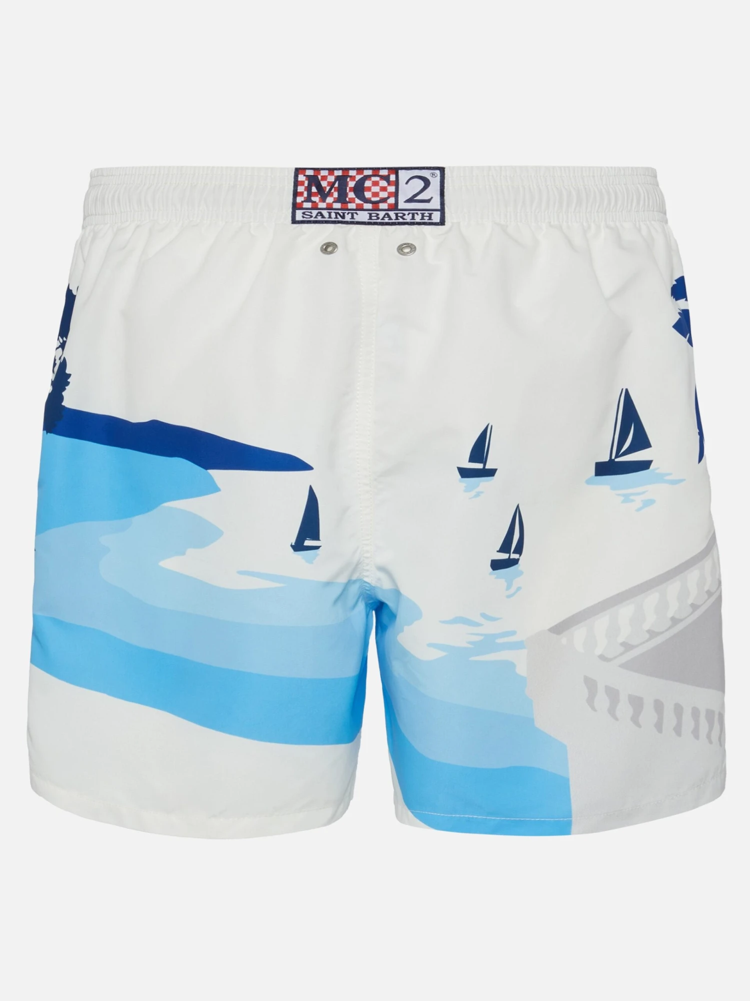 MC2 Saint Barth Mid-length Gustavia Swim-shorts With Cannes Postcard Placed Print 4 MC2 Saint Barth Mid-length Gustavia Swim-shorts With Cannes Postcard Placed Print - Image 2
