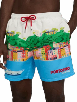 MC2 Saint Barth Mid-length Gustavia Swim-shorts With Portofino Postcard Placed Print -MC2 Saint Barth Shop UID GUS000902669H MAN SWIMSHORT WHITE POSTCARDPLACES 0 20250507110008 2