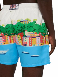 MC2 Saint Barth Mid-length Gustavia Swim-shorts With Portofino Postcard Placed Print -MC2 Saint Barth Shop UID GUS000902669H MAN SWIMSHORT WHITE POSTCARDPLACES 0 20250507110008 4