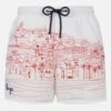 MC2 Saint Barth Mid-length Gustavia Swim-shorts With Ibiza Placed Print