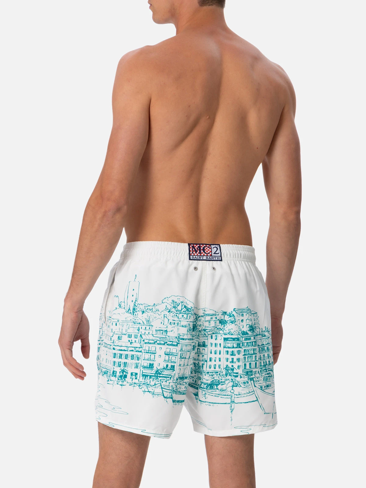 MC2 Saint Barth Mid-length Gustavia Swim-shorts With Cannes Placed Print 5 MC2 Saint Barth Mid-length Gustavia Swim-shorts With Cannes Placed Print - Image 3