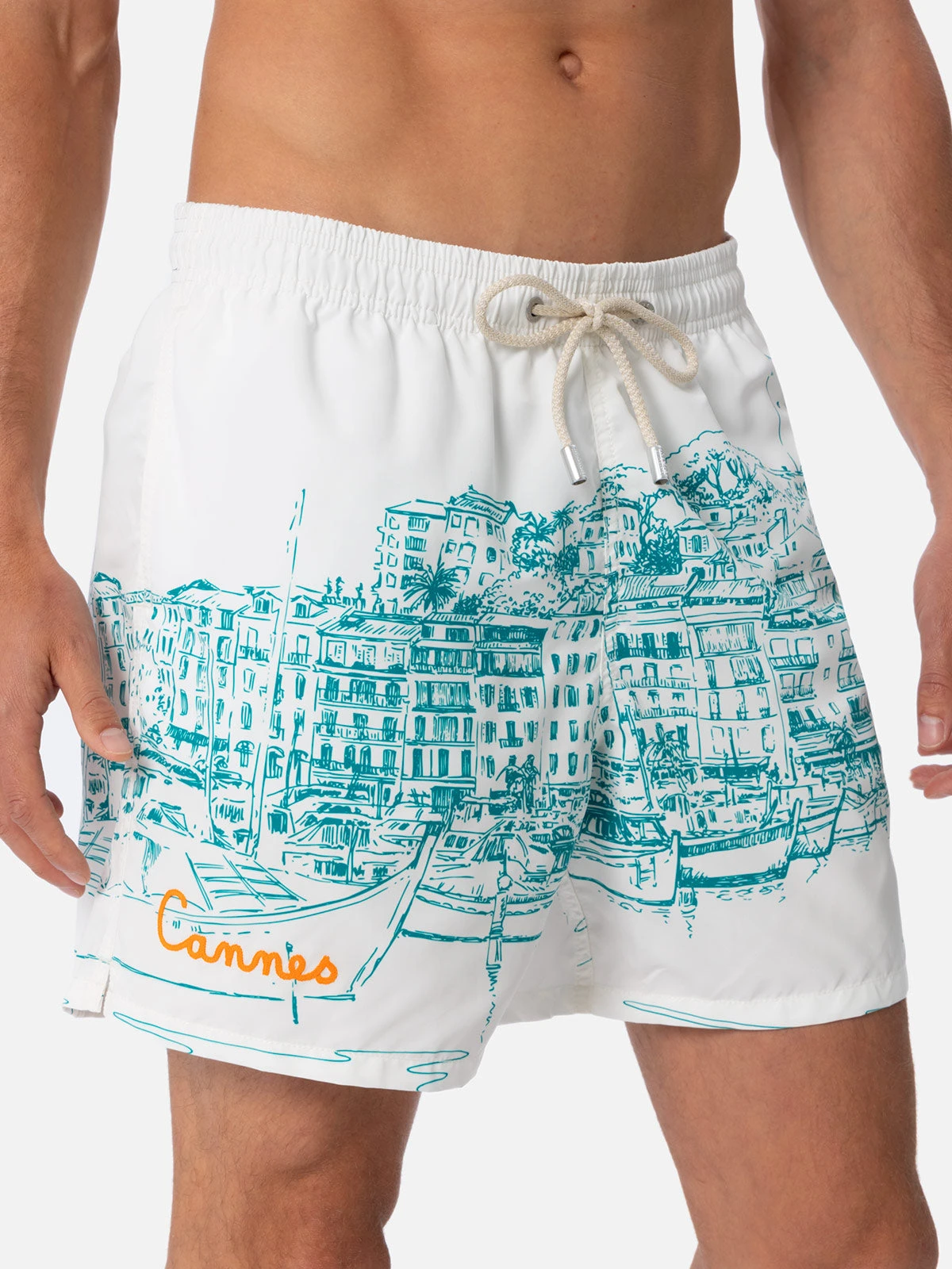 MC2 Saint Barth Mid-length Gustavia Swim-shorts With Cannes Placed Print 7 MC2 Saint Barth Mid-length Gustavia Swim-shorts With Cannes Placed Print - Image 5