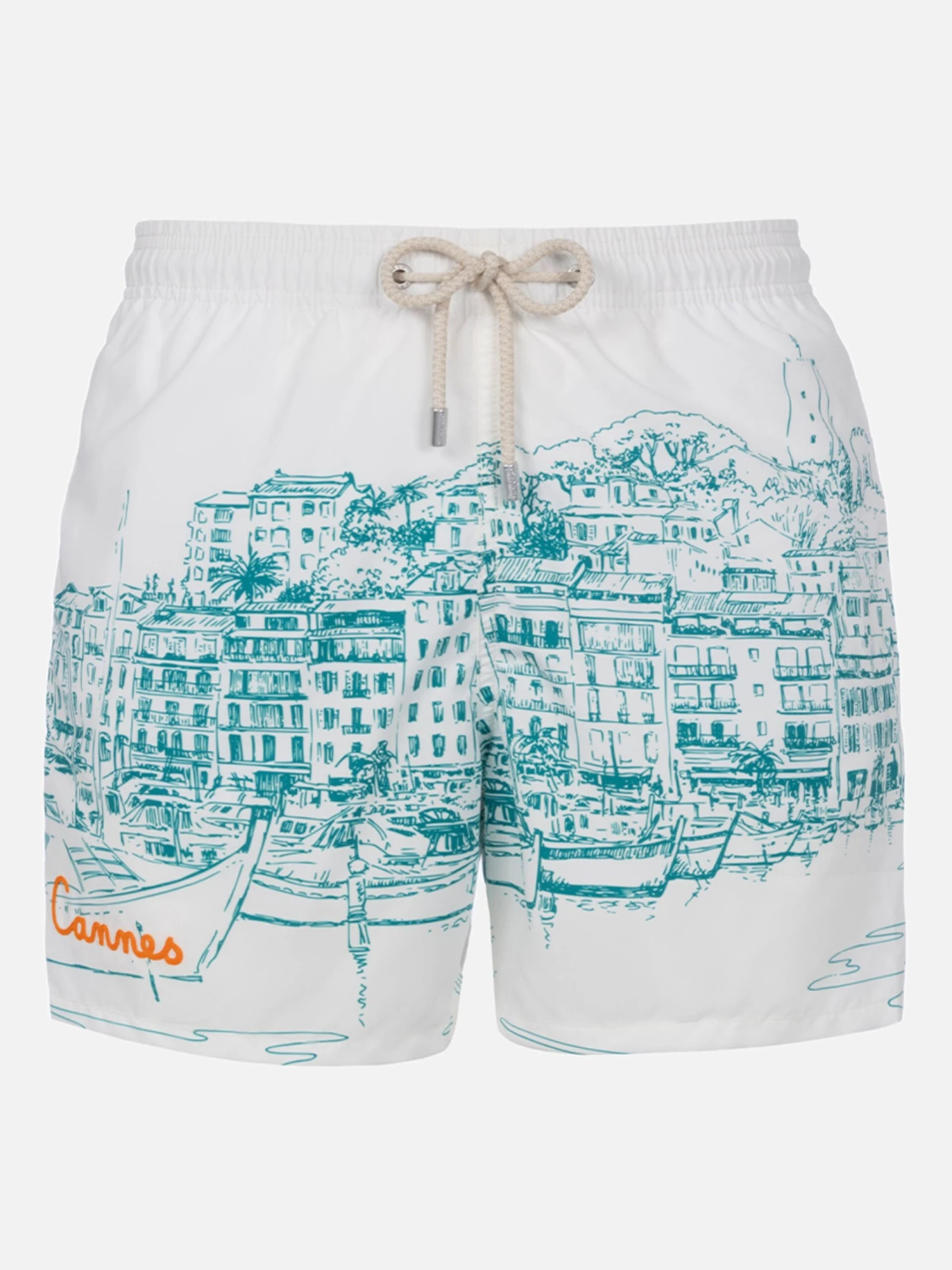 MC2 Saint Barth Mid-length Gustavia Swim-shorts With Cannes Placed Print 3 MC2 Saint Barth Mid-length Gustavia Swim-shorts With Cannes Placed Print