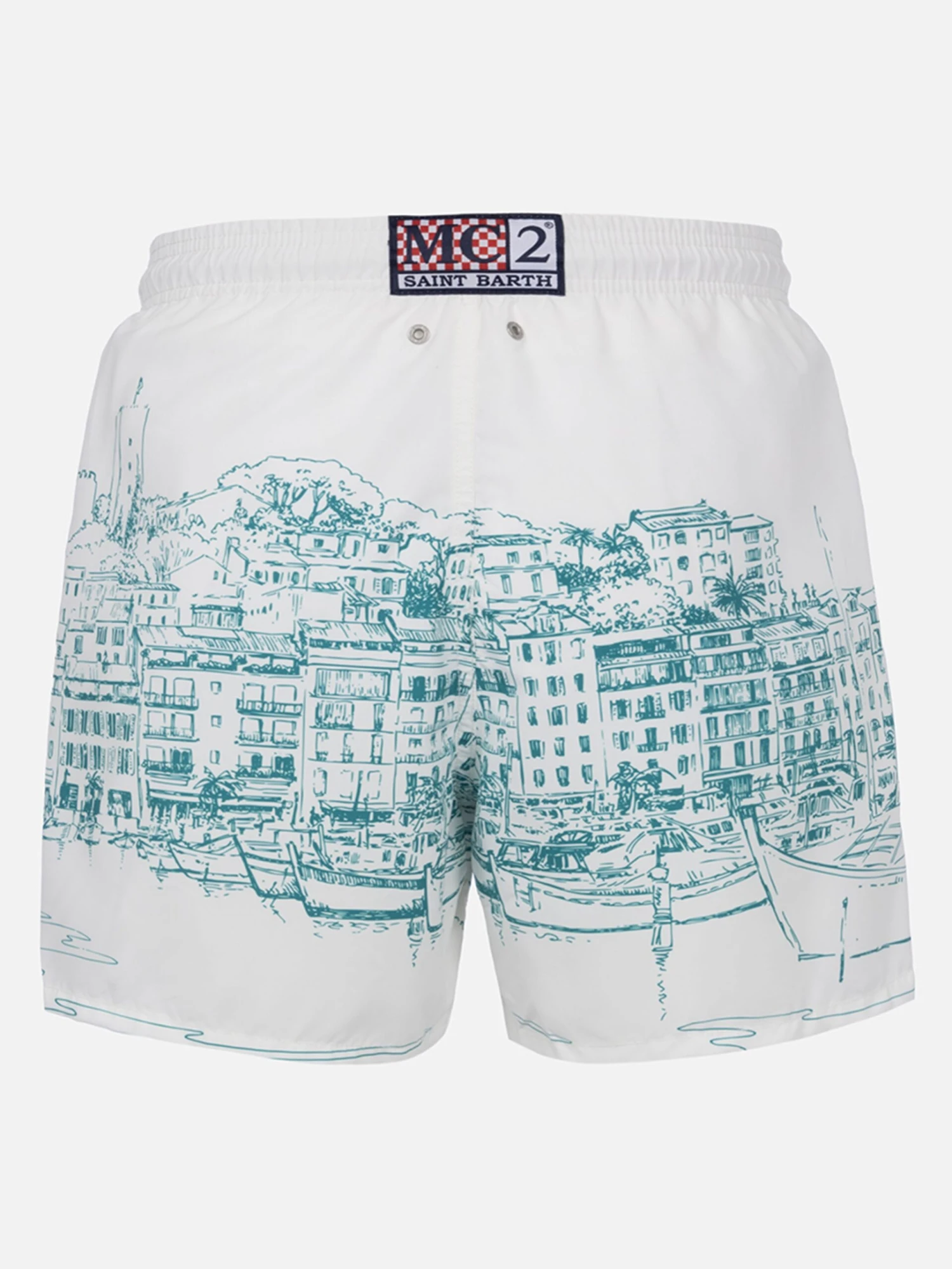 MC2 Saint Barth Mid-length Gustavia Swim-shorts With Cannes Placed Print 4 MC2 Saint Barth Mid-length Gustavia Swim-shorts With Cannes Placed Print - Image 2