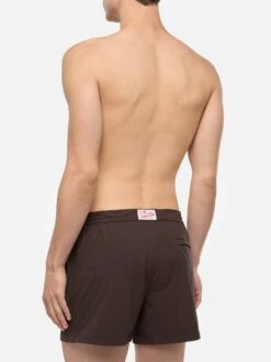 MC2 Saint Barth Harrys Camel Brown Fitted Cut Swim Shorts -MC2 Saint Barth Shop UID HAR000100284H MAN SWIMSHORT BROWN PLAINCOLOR MC2 3