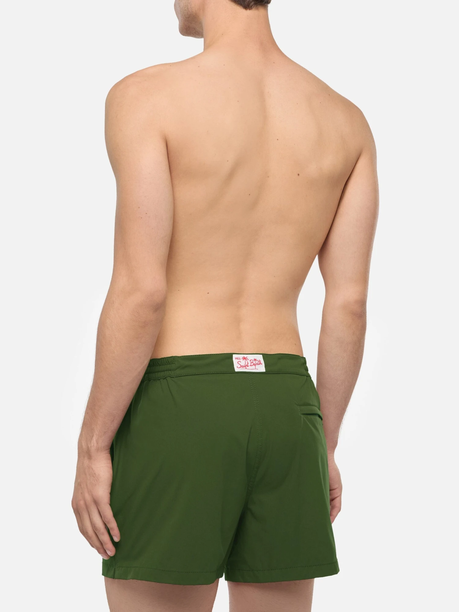 MC2 Saint Barth Harrys Military Green Fitted Cut Swim Shorts 6 MC2 Saint Barth Harrys Military Green Fitted Cut Swim Shorts - Image 4