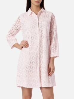 MC2 Saint Barth Woman Pink Sangallo Shirt Mini Dress