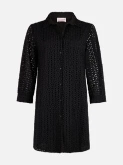 MC2 Saint Barth Woman Black Sangallo Shirt Mini Dress -MC2 Saint Barth Shop UID HELE00205005F WOMAN SHIRT BLACK 20240718163500 4