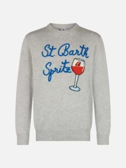 MC2 Saint Barth Man Gray Sweater Heron With Spritz Glass 11 MC2 Saint Barth Man Gray Sweater Heron With Spritz Glass -MC2 Saint Barth Shop UID HER000103064G MAN KNITWEAR GREY 20240917123501 1