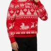 MC2 Saint Barth Fairs Isle Sweater Heron With Jingle Balls Jacquard