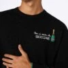 MC2 Saint Barth Man Black Sweater Heron With Non Ci Resta Che Sbocciare Embroidery -MC2 Saint Barth Shop UID HER000500328G STBM KNITWEAR BLACK 20240903160000 3